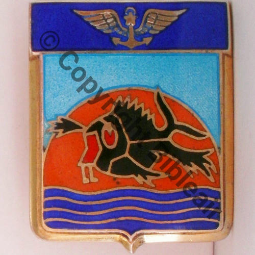 56S ESCADRILLE ECOLE  DrPNOM 2Attach Pins Dos lisse irreg Grave ARGENT 1poincon losange Src.roxhan888 75EurInv 