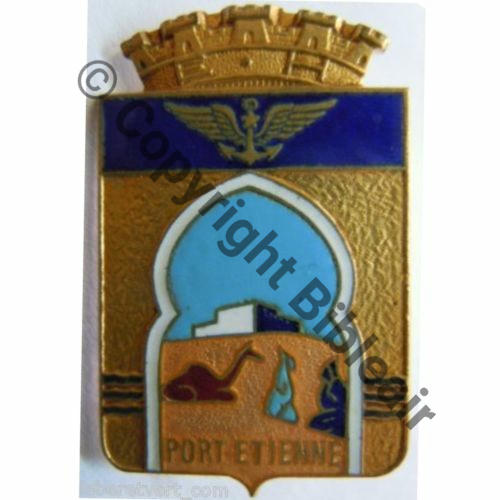 BAN PORT ETIENNE Escale hydravions  COURTOIS REPUBL Semi circ Bol octog Dos lisse irreg strie 1945 SABLE CLAIR Src.leberetvert 49Eur04.15