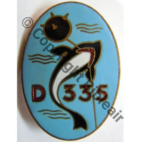 335 DRAGUEUR D335  A.AUGIS ST.BARTH LYON 3Li Bol allonge Dos lisse Sc.francemilitaria MAP79Eur 