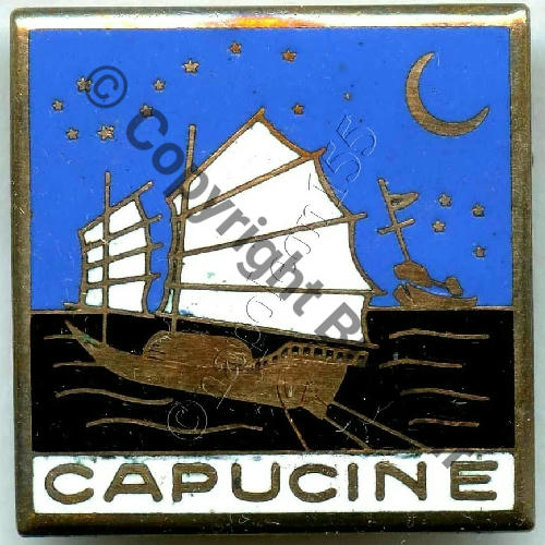 CAPUCINE  DRAGUEUR CAPUCINE ex D.322 INDO  AUGIS SM Bol fenetre allonge grave AUGIS LYON Dos lisse irreg Src.STELLA 34EurInv 