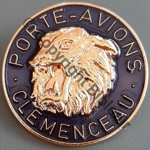 CLEMENCEAU  PORTE AVIONS CLEMENCEAU   Ed FIA LYON Tambour Dos lisse grenu brillant Src.leberetvert 80EurInv 