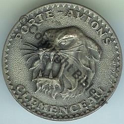 CLEMENCEAU  PORTE AVIONS CLEMENCEAU  AUGIS LYON 1Ligne Bol fenetre allonge Dos lisse 31mm Sc.doume380 