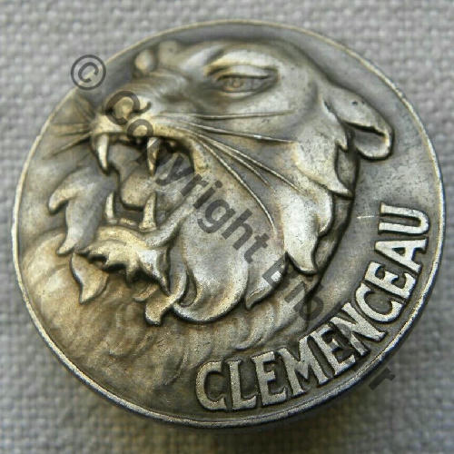 CLEMENCEAU  PORTE AVIONS CLEMENCEAU Argente  AB.P Bol Dos lisse Embouti 35mm Src.666diablo47 15EurInv 