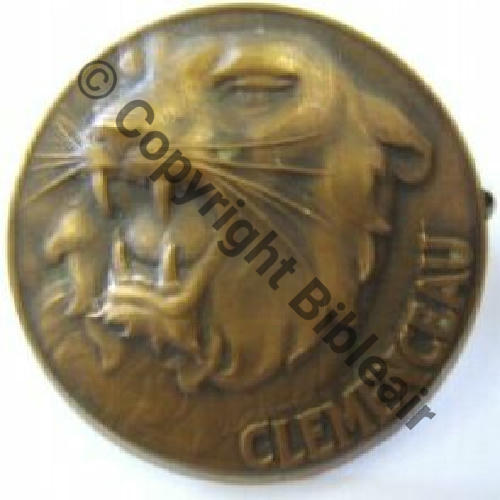 CLEMENCEAU  PORTE AVIONS CLEMENCEAU Bronze  AB.P Eping ressoudee Dos lisse Embouti 35mm Sc.leberetvert 