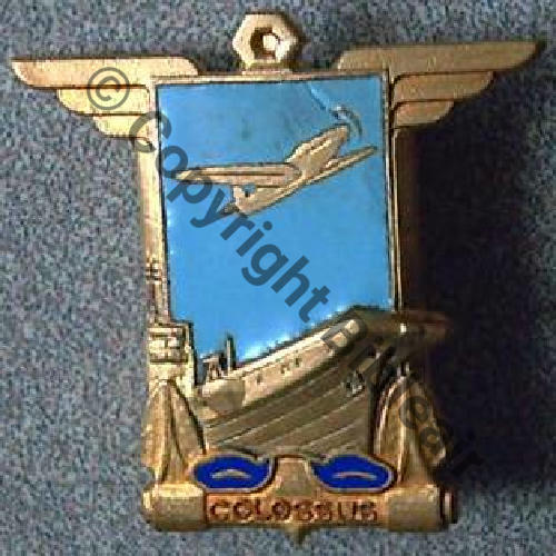 COLOSSUS  PORTE AVIONS COLOSSUS  COURTOIS PARIS Poincon rond +Bol octogon Dos lisse Embouti Sc.f6bozzo 17Eur12.09