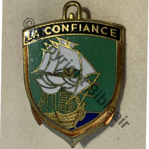 CONFIANCE  FREGATE LA CONFIANCE VERT A.AUGIS ST.BARTH LYON 3Lign Bol fenetre allonge Dos irreg strie Src.geoffreyg2012 23EurInv 