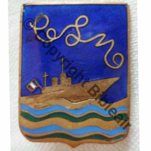 CSM CHASSEUR SOUS MARIN 1940  AB SM Bol pastille Rennes et poinconne Dos lisse irreg Src.leberetvert 100EurInv 