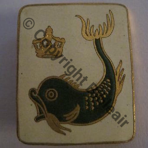 DAUPHIN  SOUS MARIN 1eClasse DAUPHIN 11.PI.44   AB.P Bol Poinconne Dos chevrons   Src.zephyr122012 18Eur10.12 