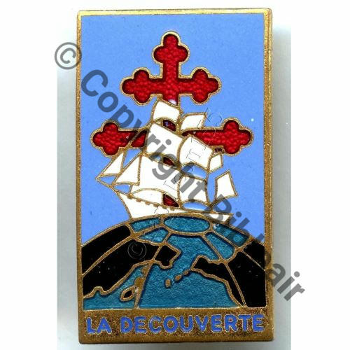 DECOUVERTE  FREGATE LA DECOUVERTE  A.AUGIS ST.BARTH LYON 3Lign Bol fenetre allonge Dos grenu Src.STELLA PV20Eur 