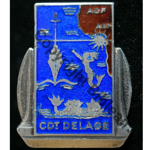 DELAGE  AVISO DRAGUEUR CDT DELAGE  DrPNOM ARGENT Eping bascule bijoutier Dos lisse Src.volubilis2011 60Eur09.13 