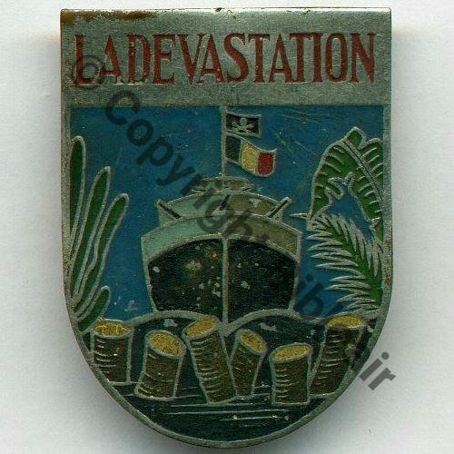 DEVASTATION  CHALLAND CUIRASSE LA DEVASTATION Fab LOC CHINE Peint Bol allonge Dos lisse irreg No74 Src.historiacollection2a 370EurInv 