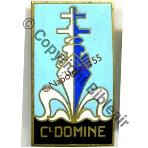 DOMINE AVISO DRAGUEUR Ct.DOMINE 1940.60  A.AUGIS ST.BARTH LYON Bol fenetre allonge Dos lisse irreg Bleu a droite  Sc.STELLA