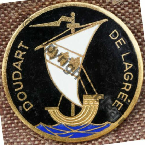 DOUDART AVISO ESCORTEUR DOUDART DE LAGREE 1963.xx  AUGIS SM Bol fenetreallonge Grave AUGIS LYON Dos lisse irreg scintillant Src.gal.cambronne PV25Eur