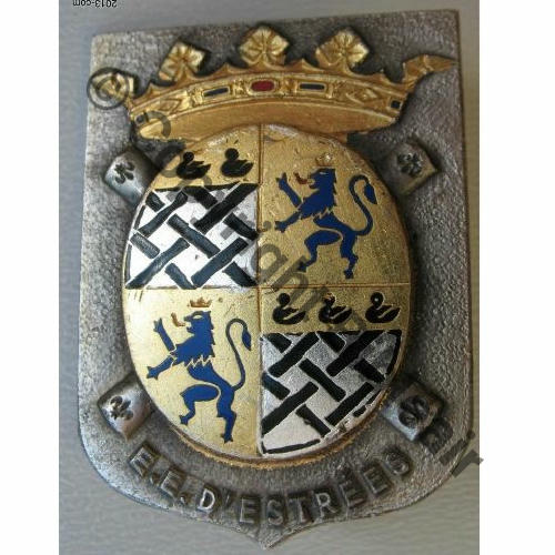 ESTREES  ESCORTEUR ESCADRE D.ESTREES  A.AUGIS ST.BARTH LYON 3Li Bol fenetre allonge Dos strie Src.insignes2013.com 15EurInv 