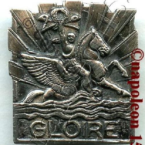GLOIRE  CROISEUR GLOIRE 1937 58 Fab US STERLING Eping bascule Dos irreg Embouti Sc.STELLA 51Eur12.08