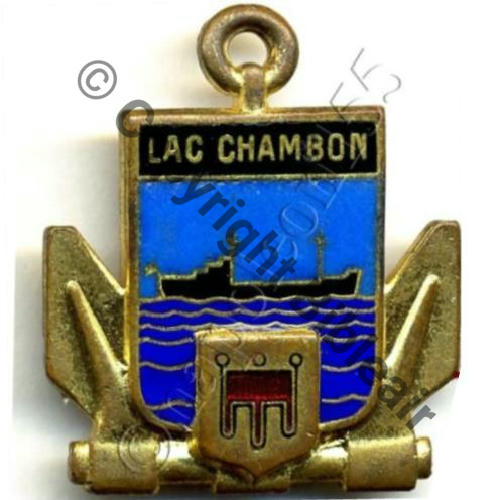 LAC  PETROLIER LAC CHAMBON 1942   Dos dessin irreg  Sc.STELLA