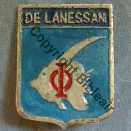 LANESSAN  DRAGUEUR DE LANESSAN cuivre peint  Fab LOC Eping ressort Dos lisse irreg Src.ledemisolde 185EurInv 