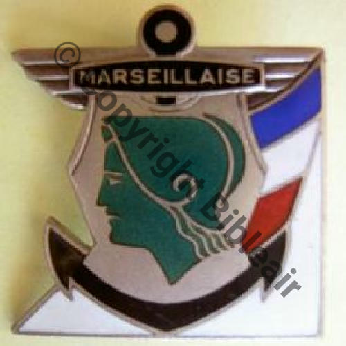 MARSEILLAISE  CROISEUR Leger 2eClasse MARSEILLAISE 1937 1942 AB.P.Dep Past poinconee Dos lisse Sc.miltetedemule 43Eur02.08