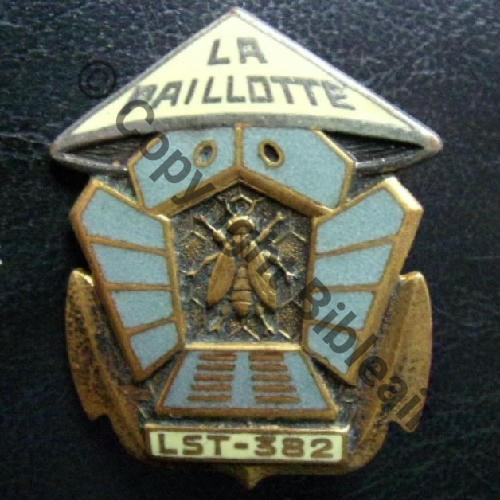 PAILLOTTE  LST.382 LA PAILLOTTE FLOTILLE INDOCHINE BLANC  DrPNOM Dep  Bol Guilloche vrac Src.milipat70 30Eur05.26 