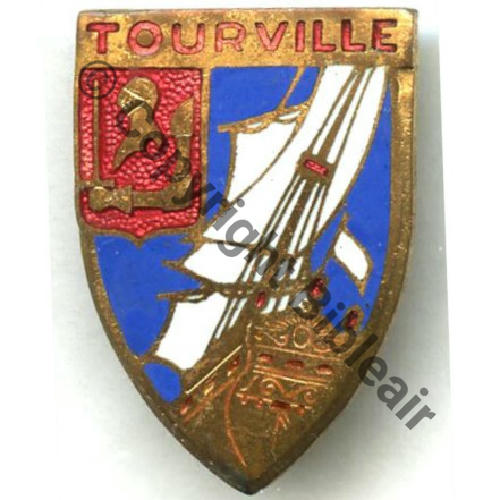 TOURVILLE  CROISEUR TOURVILLE  A.AUGIS ST.BARTH LYON 3Li Bol allonge Dos granuleux Sc.STELLA 12EurInv 