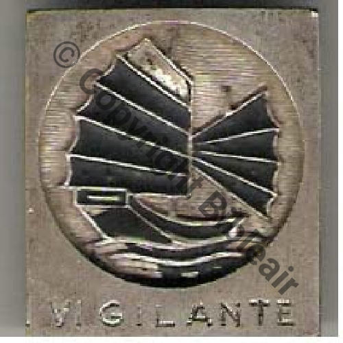 VIGILANTE CANONNIERE FLUVIALE VIGILANTE  FAB LOC INDO Tole peinte Emboutie Eping bascule Sc.5956gilbert 166Eur03.09