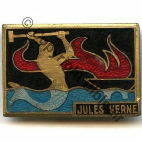 VERNE NAVIRE ATELIER JULES VERNES 11PI.29  A.AUGIS ST.BARTH LYON 3Li Bol fenetre allonge Granuleux  EMAIL TRANSLUCIDE Sc.STELLA  12EurInv 