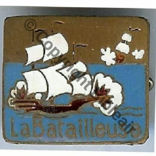 BATAILLEUSE AVISO DRAGUEUR LA BATAILLEUSE 1940.42  AB.P Dep Bol poinconne Dos lisse Src.dixmude8 95EurInv 