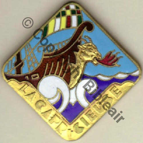 CAPRICIEUSE  AVISO DRAGUEUR LA CAPRICIEUSE  A.AUGIS ST.BARTH LYON Dos lisse 1939 Src.badgesareus 33EurInv 
