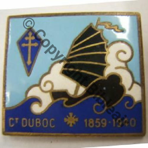 DUBOC AVISO DRAGUEUR CDT DUBOC  AUGIS.SM Bol allonge grave A.AUGIS LYON Dos lisse irreg Sc.leberetvert MAP46Eur