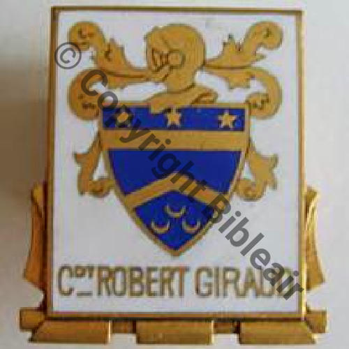 GIRAUD AVISO CDT ROBERT GIRAUD  AB.P. Bol poinconne Dos lisse Sc.verditreize 15EurInv