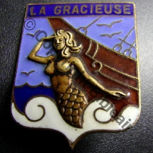 GRACIEUSE  AVISO DRAGUEUR LA GRACIEUSE 1940.58  SM Bol allonge Dos lisse irreg  Src.patarcadius 10Eur02.23 