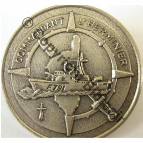 HERMINIER  AVISO F791 L.HERMINIER  FIA Ed LYON Bol prison allonge Dos lisse irreg scintillant  35mm Src.rouge29250 10EurInv 