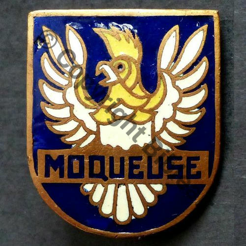 MOQUEUSE AVISO DRAGUEUR LA MOQUEUSE 1940.66  A.AUGIS ST BARTH LYON 3Lignes Bol allonge Granuleux  Src.ccluc PV20Eur