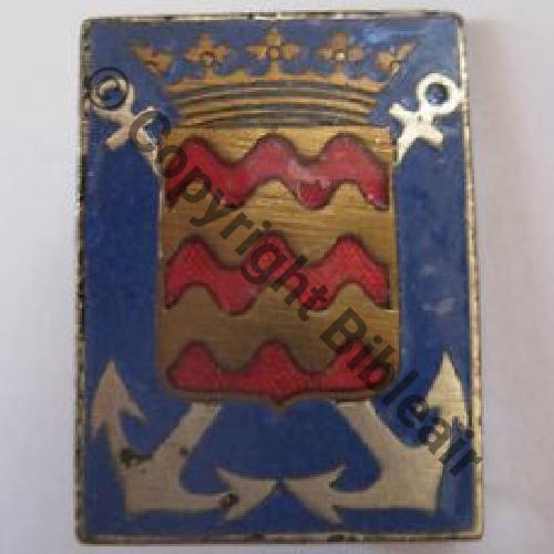 MAILLE  CONTRE TORPILLEUR MAILLE BREZE 1933.40  AB SM Bol poinconne Dos lisse irreg Src.zephyr122012 18EurInv 