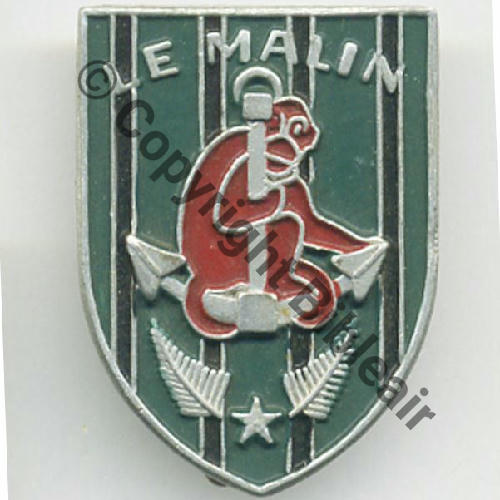 MALIN  CONTRE TORPILLEUR LE MALIN 1939.45..  Alu peint A.AUGIS LYON 2Griffes Dos grenu Src.wgolan 16Eur09.13 