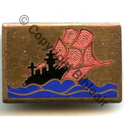 LEYGUES  CROISEUR GEORGES LEYGUES 1936.59  AUGIS SM Bol pastille AUGIS LYON FRANCE Dos lisse irreg Sc.STELLA 24Eur02.12