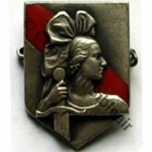 STRASBOURG  BAT LIGNE STRASBOURG 1936.55  AB SM Sculpteur GUIRAUD SC Bol poinc.. Dos lisse Motif agraffe Sc.PROPELLER520 25EurInv 