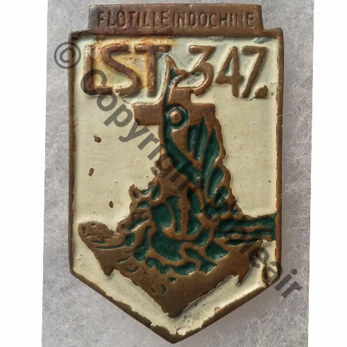 347  LST.347 FLOTILLE INDOCHINE  SM Bol Dos lisse irreg Src.leberetvert 100EurInv Sans attache 85Eur06.12 