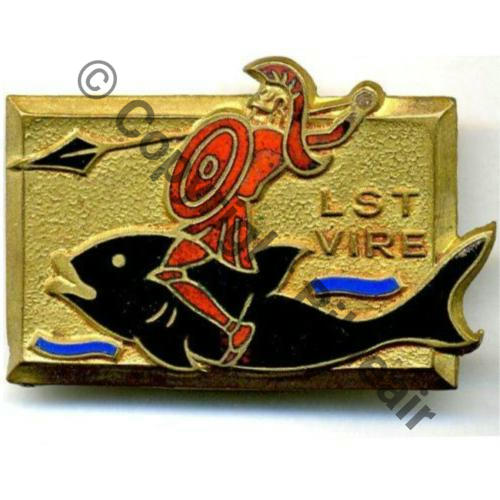 LST LANDING SHIP TANK VIRE  COURTOIS republique 2Arc cercle Bol Dos lisse  Src.STELLA 23EurInv 