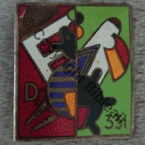 331 DRAGUEUR D331 GERANIUM A.AUGIS ST.BARTH LYON 3Li Bol fenetre allonge Dos lisse irreg  Src.lesreliques 