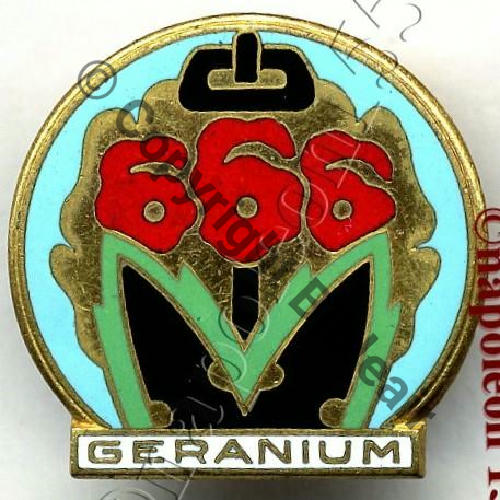GERANIUM  DRAGUEUR GERANIUM 1944.54  DrPNOM Dep +Past Guilloche vrac  Sc.STELLA