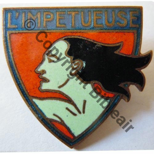 IMPETUEUSE  DRAGUEUR L.IMPETUEUSE en relief au dos  AB.P Dep Bol poinconne Dos lisse irreg Src.leberetvert PV65Eur 
