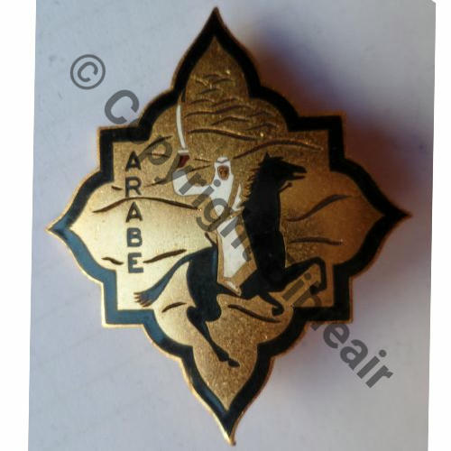 ARABE  ESCORTEUR ARABE INDO 1950  A.AUGIS ST.BARTH LYON 3Li Bol fenetre allonge Dos lisse irreg Src.france.militaria MAP12Eur