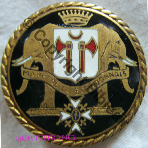 BOURDONNAIS  ESCORTEUR ESCADRE LA BOURDONNAIS  AB.P Bol poinconne Dos Chevrons Src.quivivefrance 20EurInv 