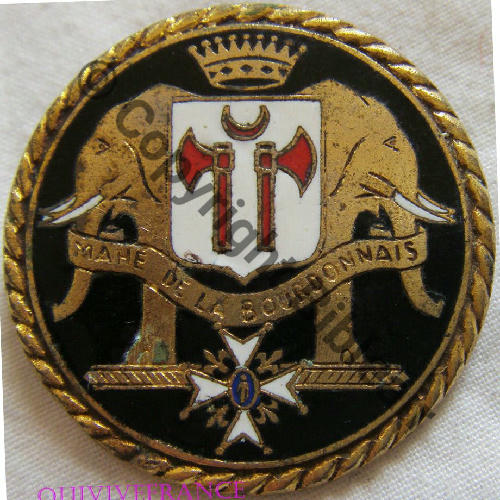 BOURDONNAIS  ESCORTEUR ESCADRE LA BOURDONNAIS  AB.P Bol poinconne Dos quadrille irreg Src.quivivefrance 20EurInv 