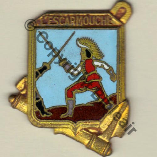 ESCARMOUCHE ESCORTEUR L.ESCARMOUCHE BOTTES GRISES 1944+  COURTOIS SM Src.badgesareus 16EurInv 