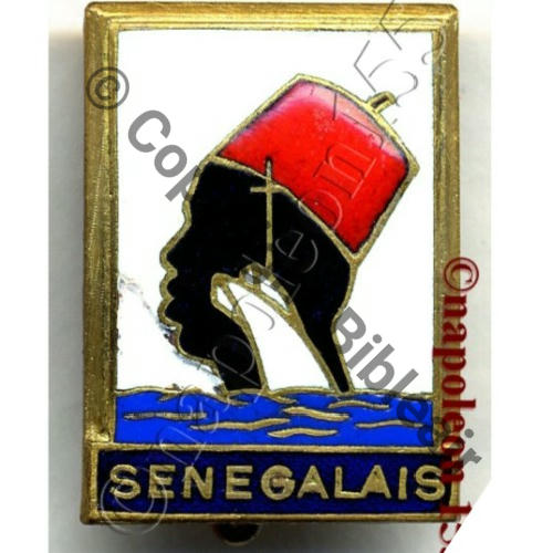 SENEGALAIS ESCORTEUR SENEGALAIS  COURTOIS +Bol octog pastille Dos lisse strie Estampe 1944.64