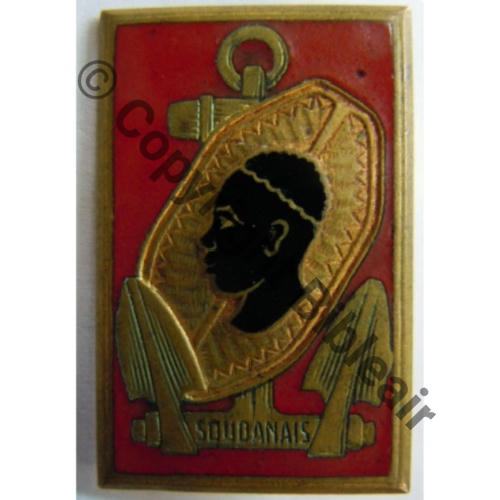 SOUDANAIS  ESCORTEUR LE SOUDANAIS 1951  COURTOIS SM Bol octogonal grave COURTOIS PARIS Dos lisse irreg Embouti Src.leberetvert 20EurInv 