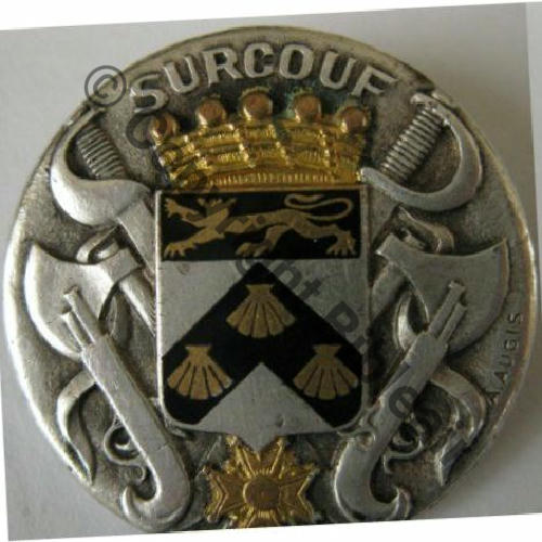 SURCOUF  ESCORTEUR ESCADRE 55.72 SURCOUF  AUGIS LYON 1Lig Bol fenetre allonge Dos lisse Embouti Src.rouge29250 10EurInv 