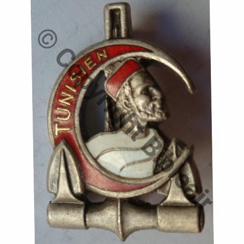TUNISIEN  ESCORTEUR TUNISIEN 1944.64 5.PI.23  A.AUGIS LYON 1Lig Demi Bol fenetre allonge Granuleux Src.france.militariaMAP12Eur